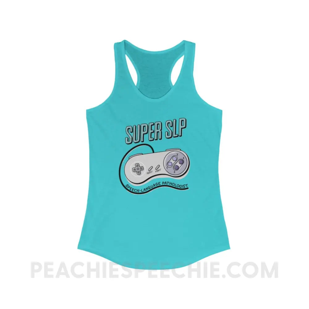 Super SLP Retro Controller Superfly Racerback - Solid Tahiti Blue / XS - Tank Top peachiespeechie.com