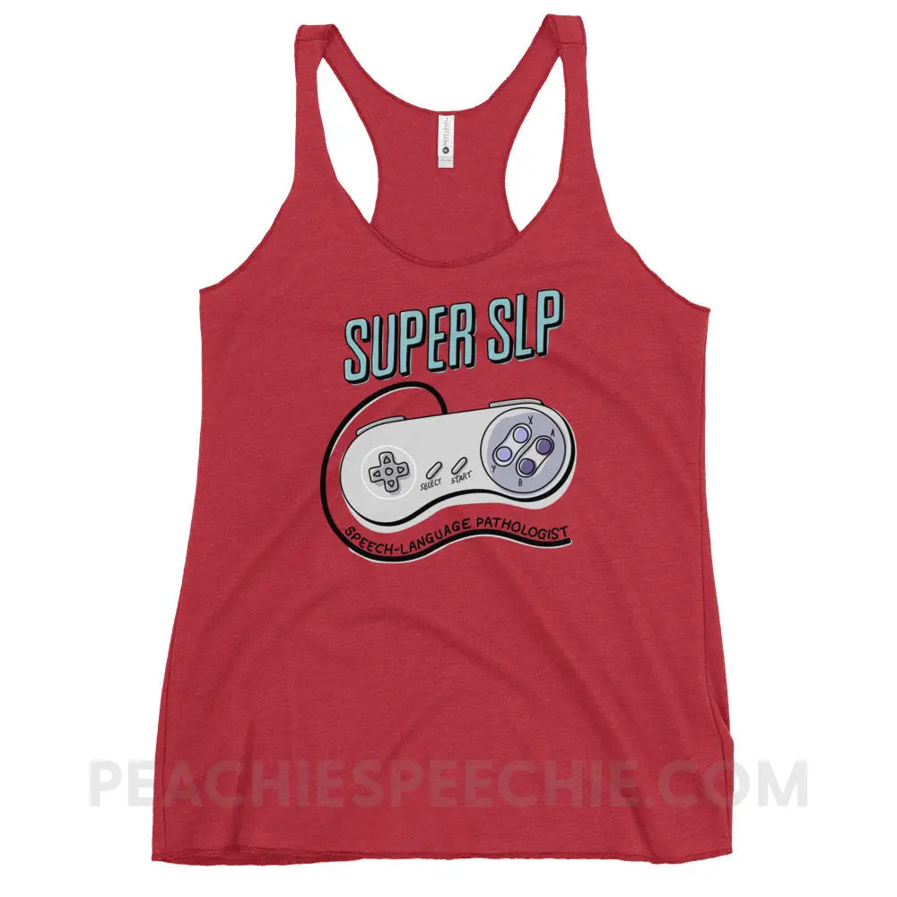 Super SLP Retro Controller Tri-Blend Racerback - Vintage Red / XS - peachiespeechie.com