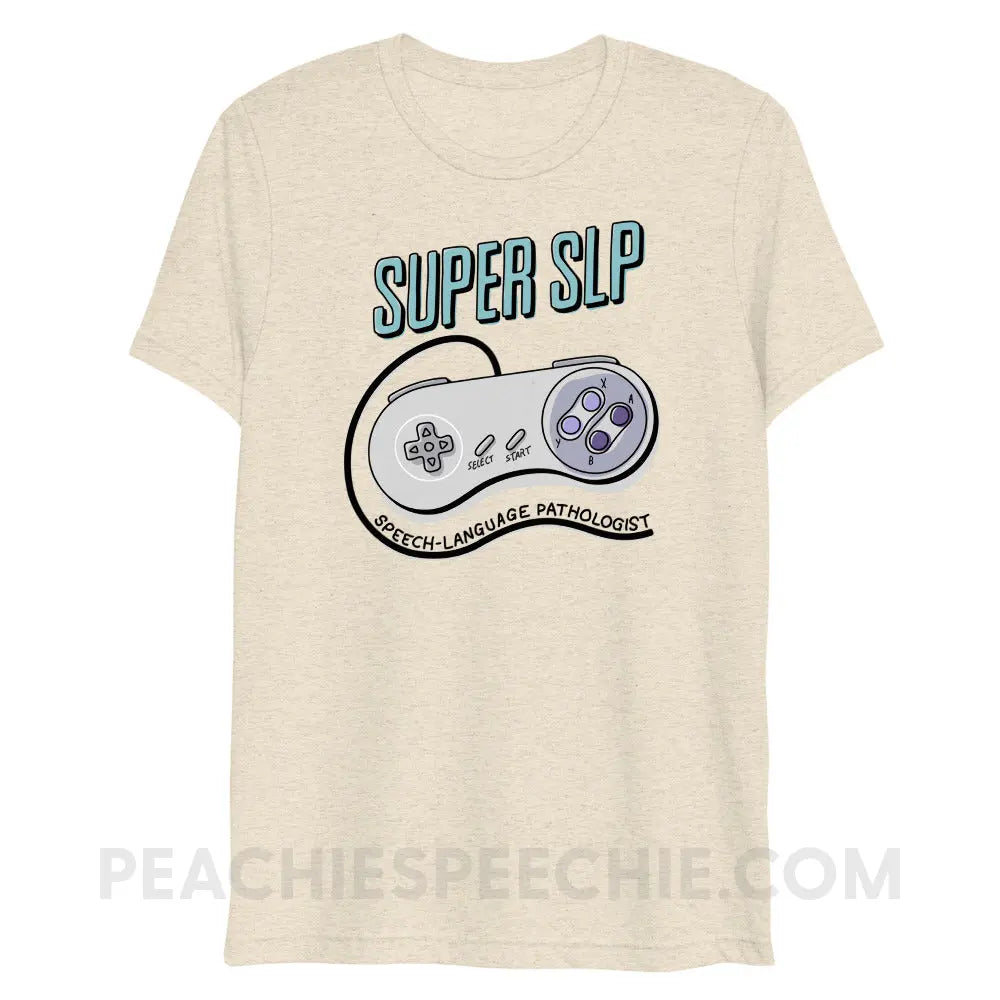 Super SLP Retro Controller Tri-Blend Tee - Oatmeal Triblend / XS - peachiespeechie.com