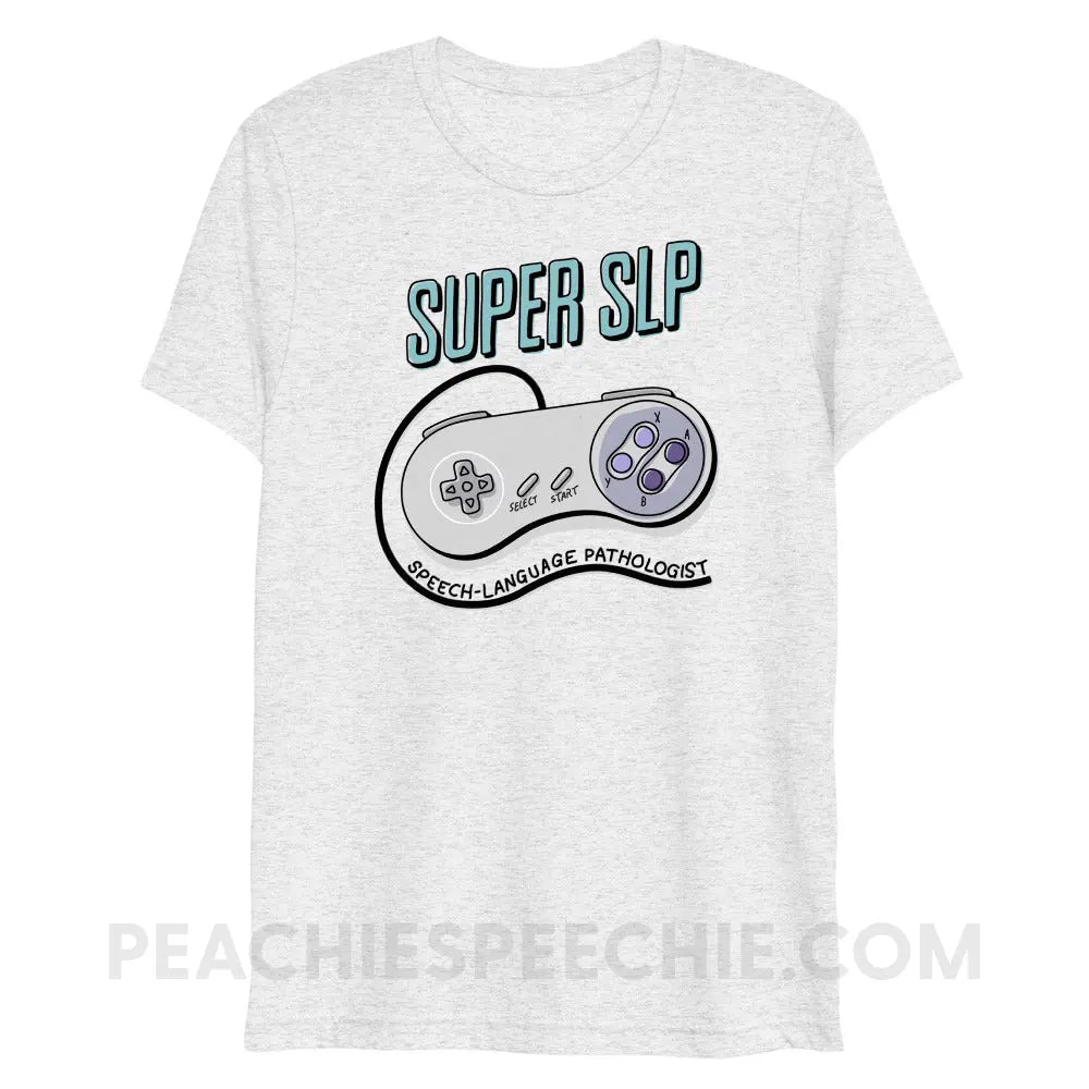 Super SLP Retro Controller Tri-Blend Tee - White Fleck Triblend / XS - peachiespeechie.com