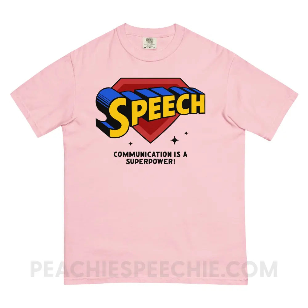 Super Speech Comfort Colors Tee Blossom / S peachiespeechie.com
