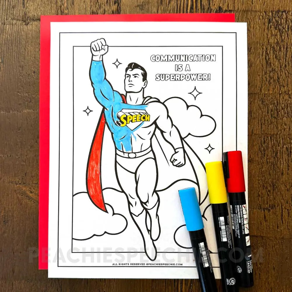 Super Speech Downloadable Poster & Activities - peachiespeechie.com