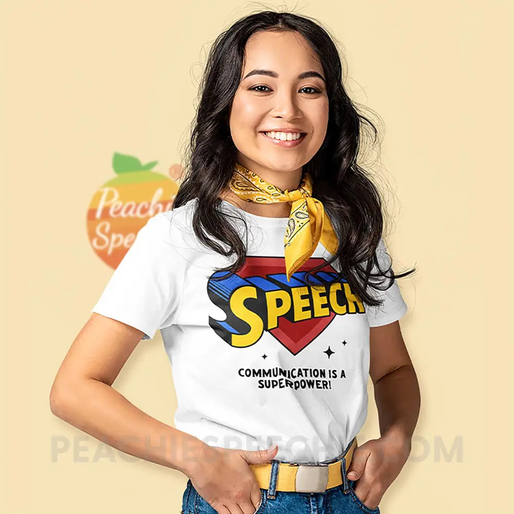 Super Speech Premium Soft Tee White / XS peachiespeechie.com