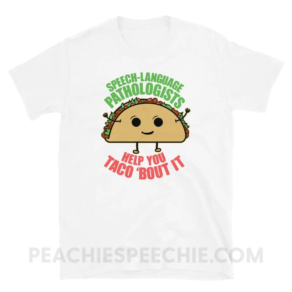 Taco ’Bout It Classic Tee - White / S - T-Shirts & Tops peachiespeechie.com