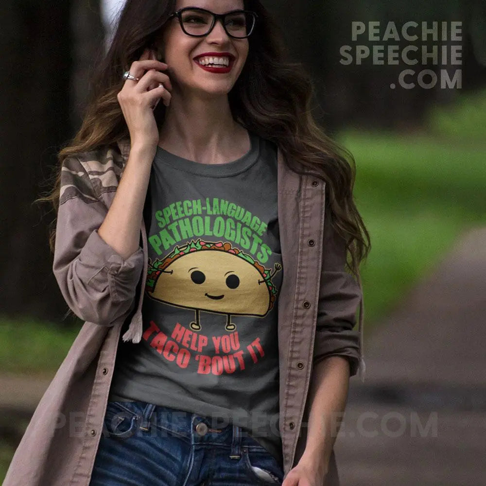 Taco ’Bout It Premium Soft Tee - Asphalt / S - T-Shirt peachiespeechie.com