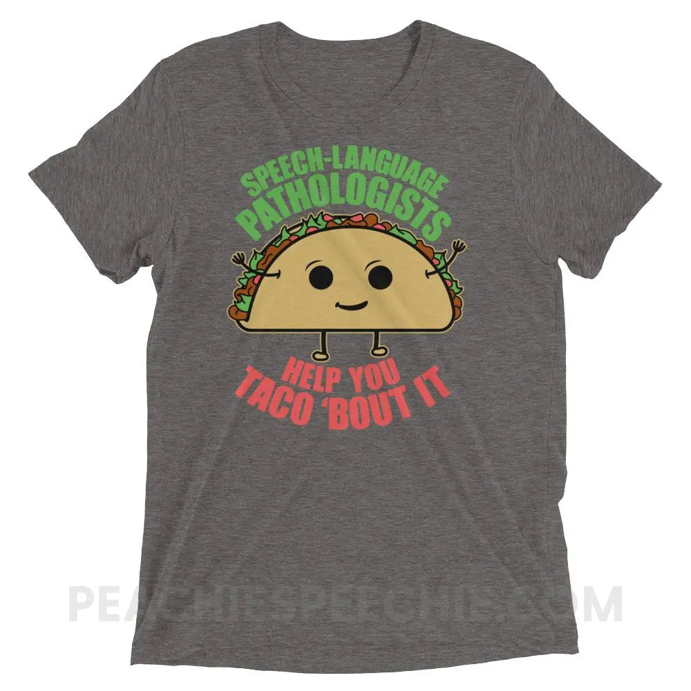 Taco ’Bout It Tri-Blend Tee - Grey Triblend / XS - T-Shirts & Tops peachiespeechie.com