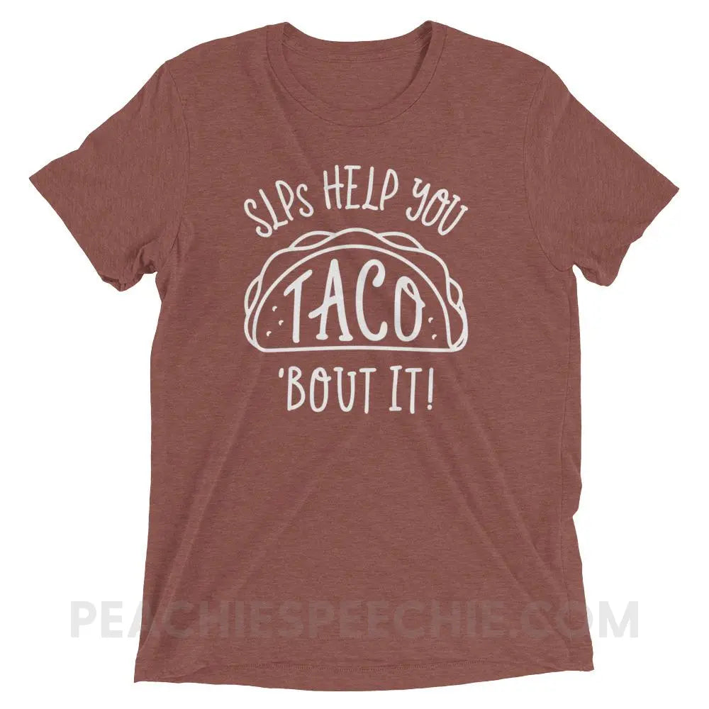 Taco’Bout It Tri-Blend Tee - Mauve Triblend / XS - T-Shirts & Tops peachiespeechie.com