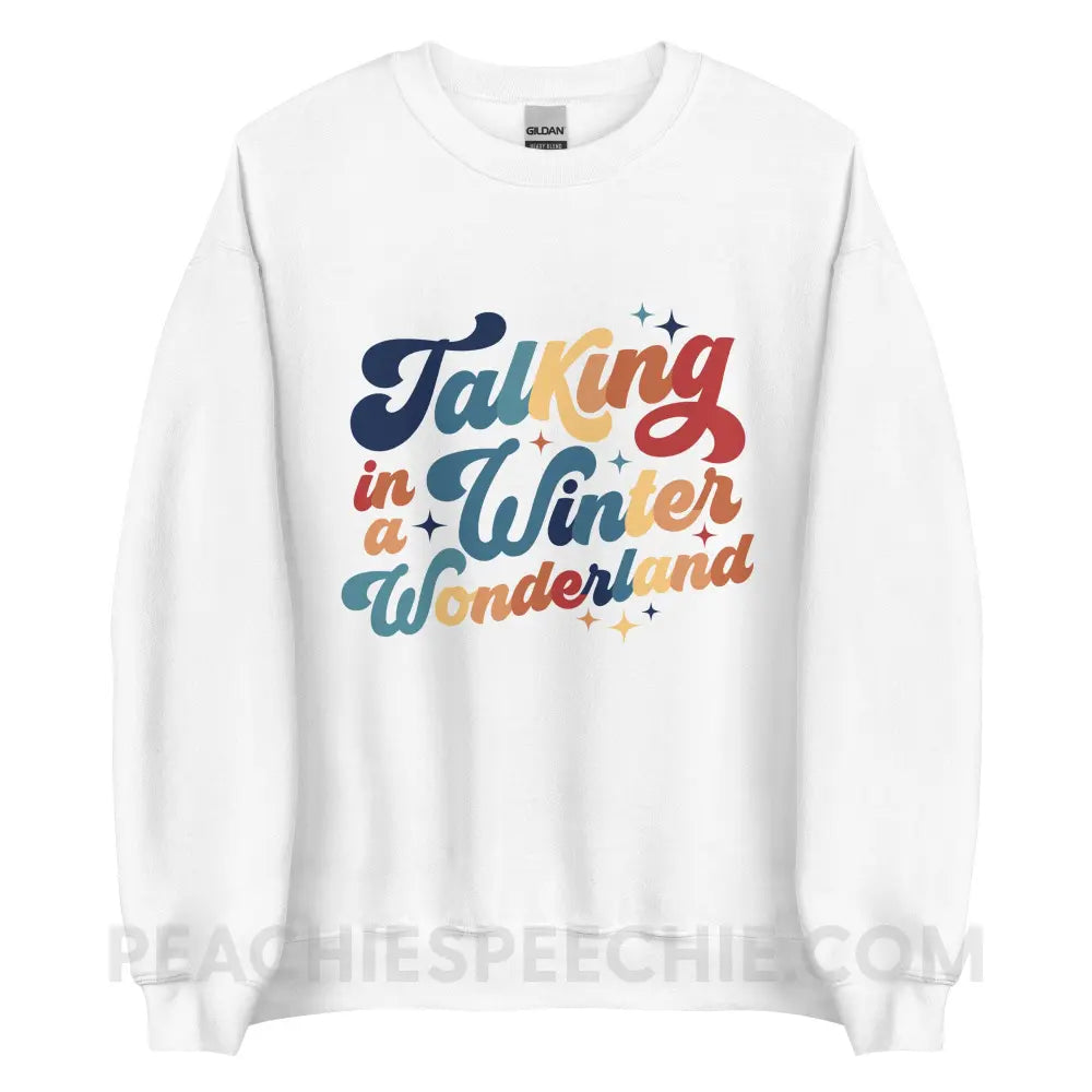 Talking In A Winter Wonderland Classic Sweatshirt - White / S - peachiespeechie.com
