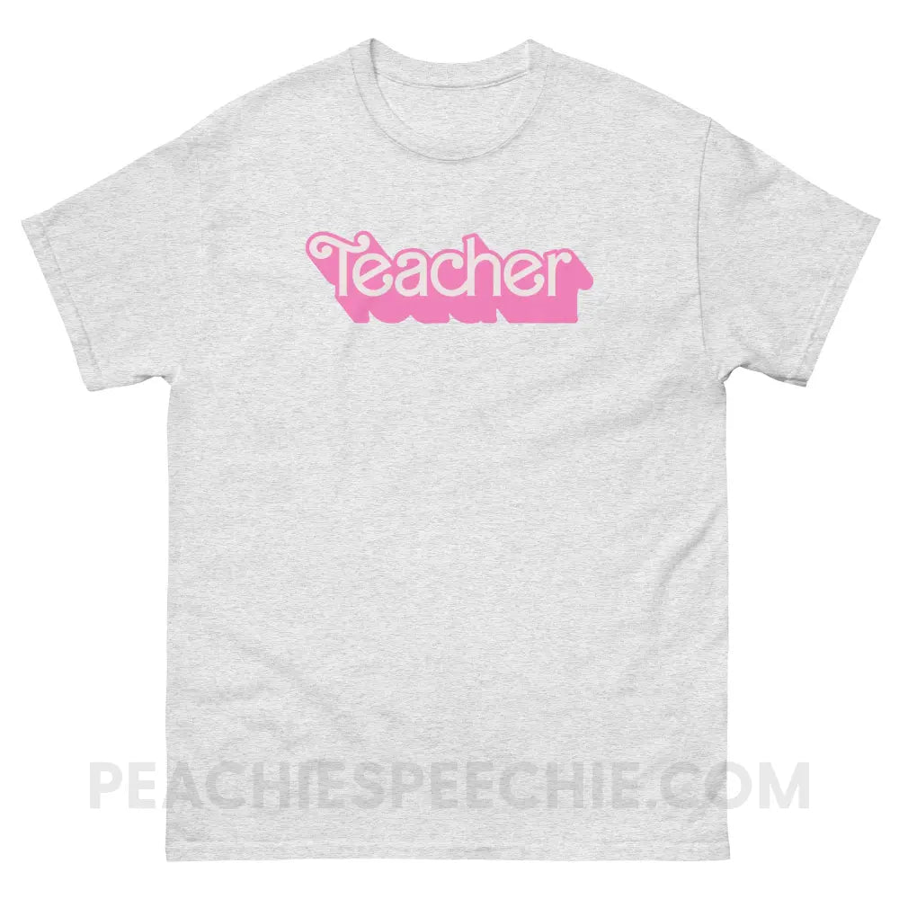 Teacher Doll Basic Tee - Ash / S - T-Shirt peachiespeechie.com