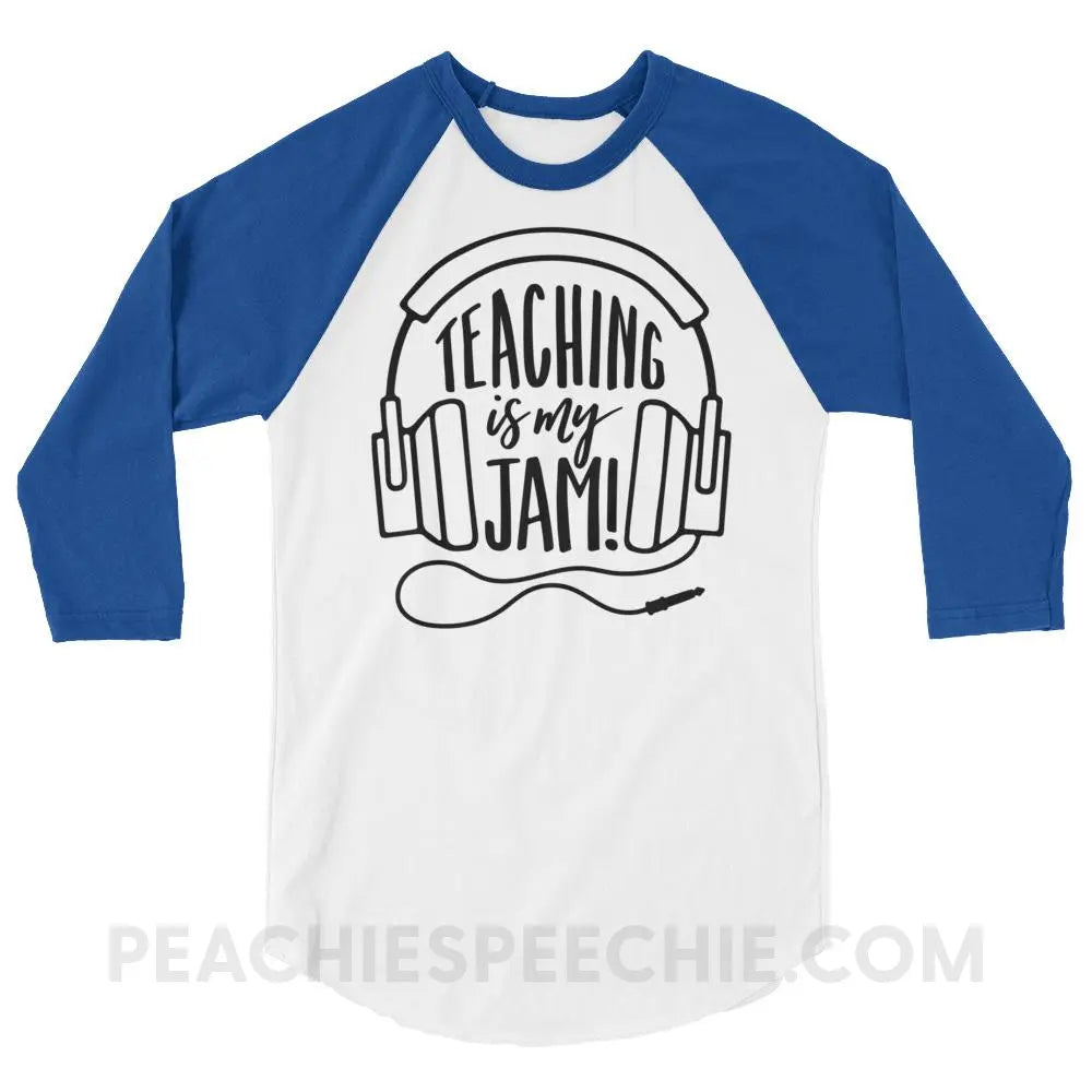 Teaching Is My Jam Baseball Tee - T-Shirts & Tops peachiespeechie.com