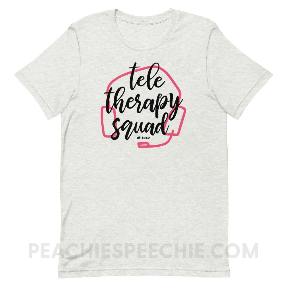 Teletherapy Squad Premium Soft Tee - Ash / S - T-Shirts & Tops peachiespeechie.com
