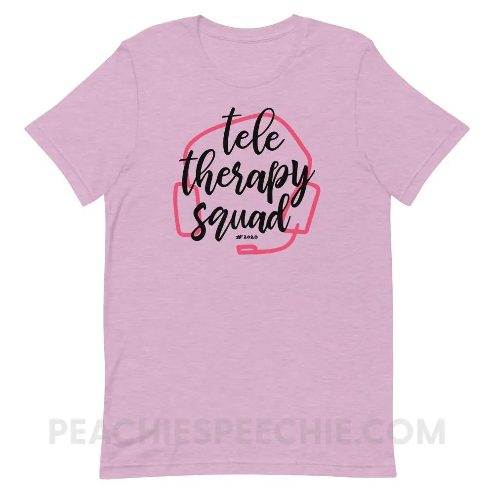 Teletherapy Squad Premium Soft Tee - Heather Prism Lilac / XS - T-Shirts & Tops peachiespeechie.com