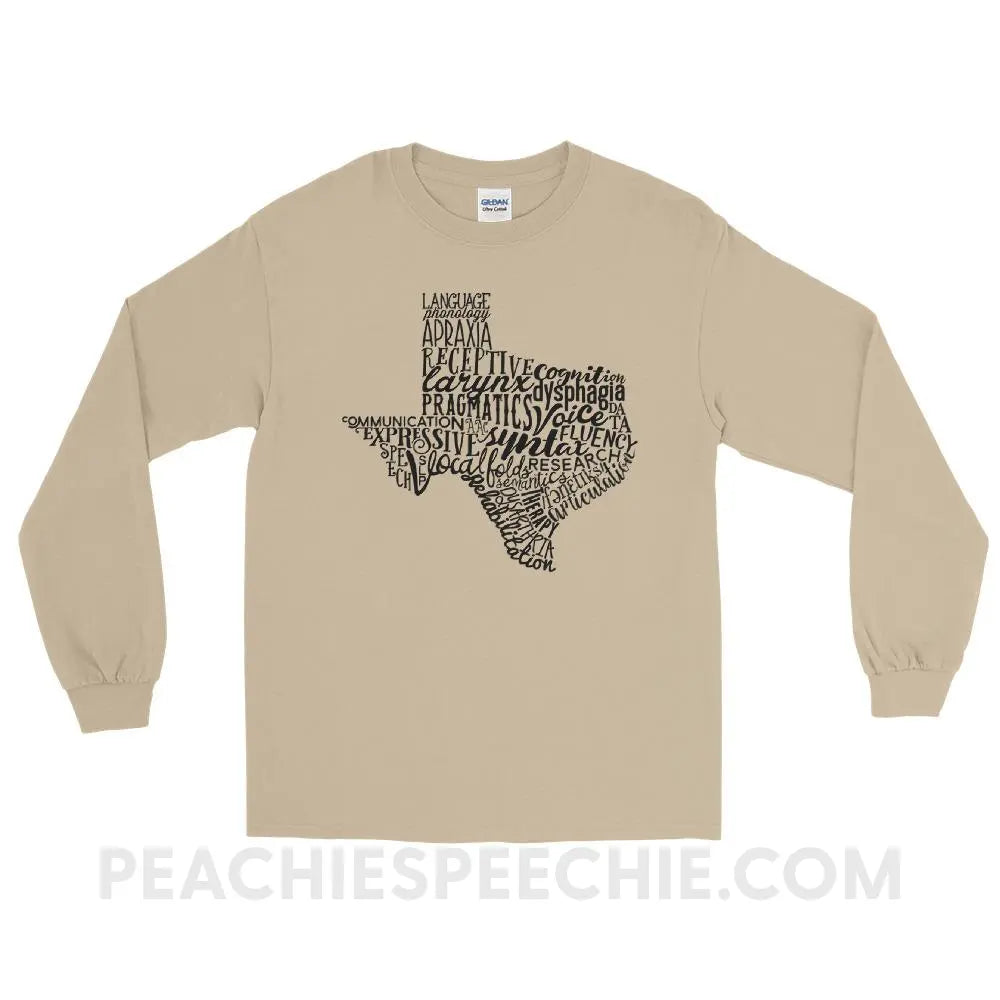 Texas SLP Long Sleeve Tee - Sand / S - T-Shirts & Tops peachiespeechie.com