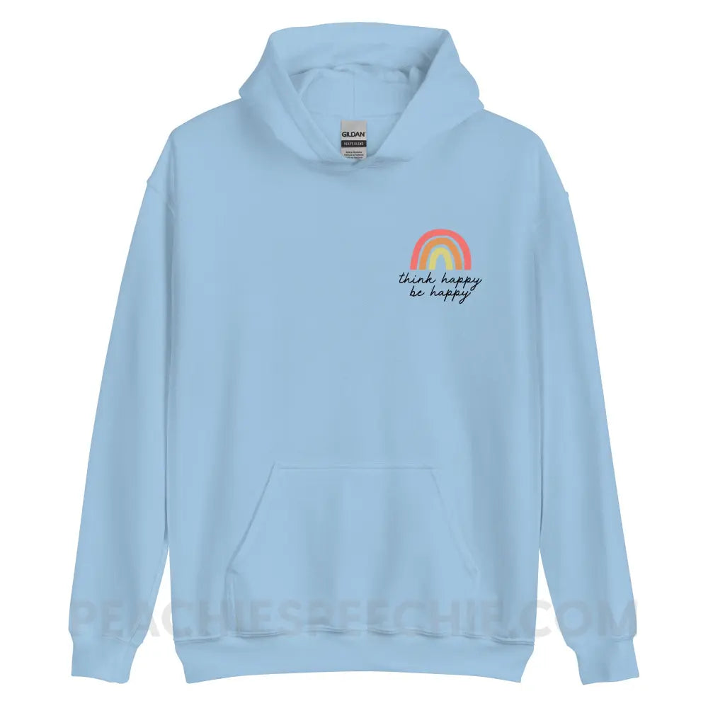 Think Happy Be Classic Sweatshirt - Light Blue / S - peachiespeechie.com