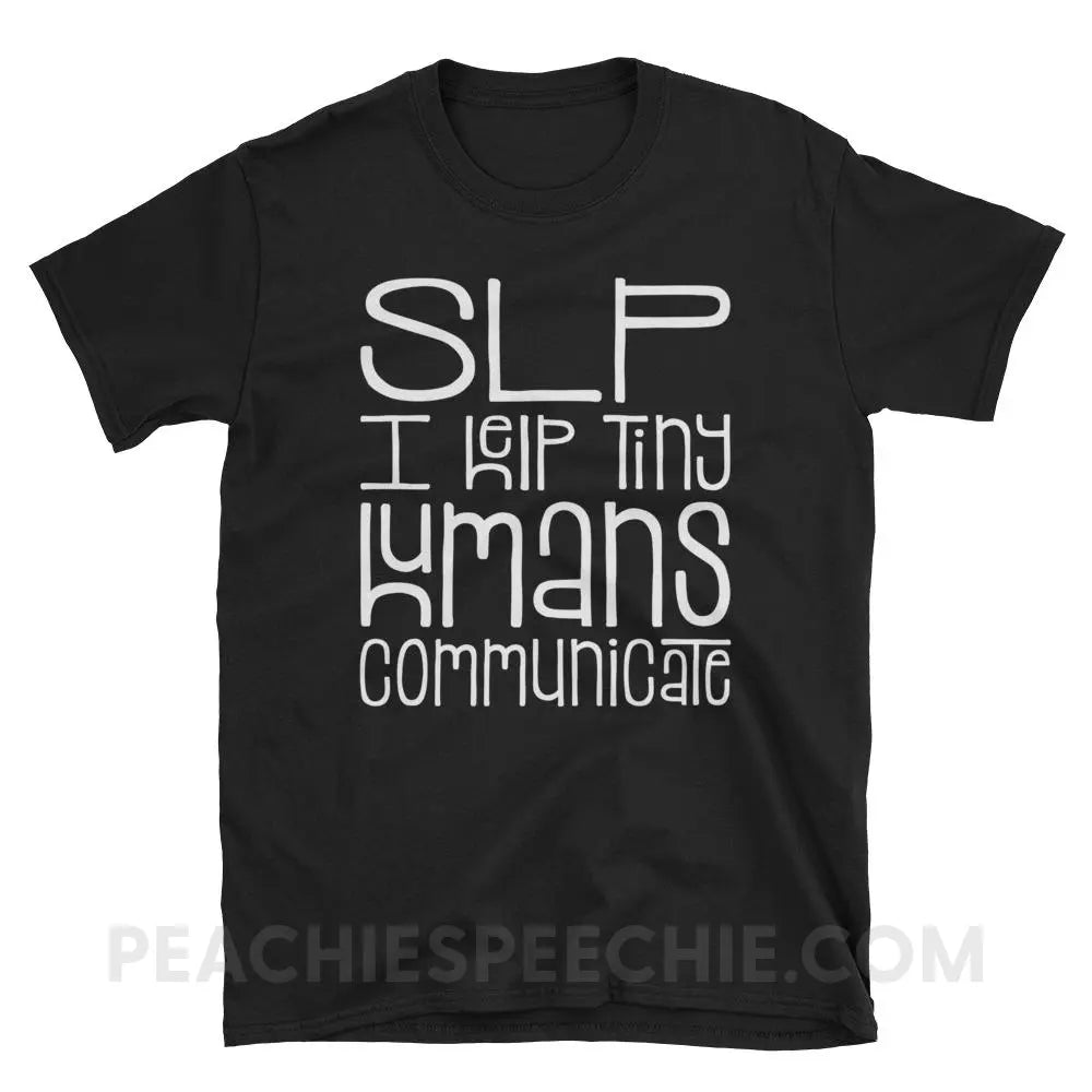 Tiny Humans Classic Tee - Black / S - T-Shirts & Tops peachiespeechie.com