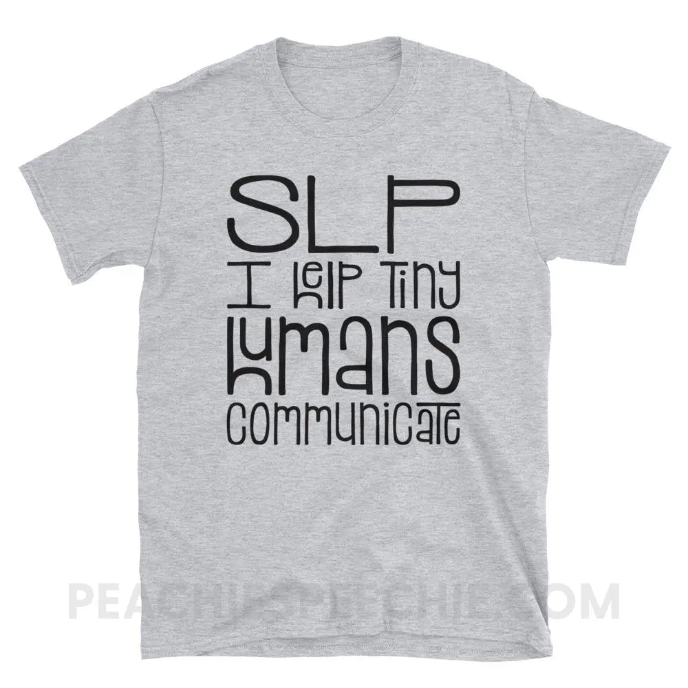 Tiny Humans Classic Tee - Sport Grey / S - T-Shirts & Tops peachiespeechie.com