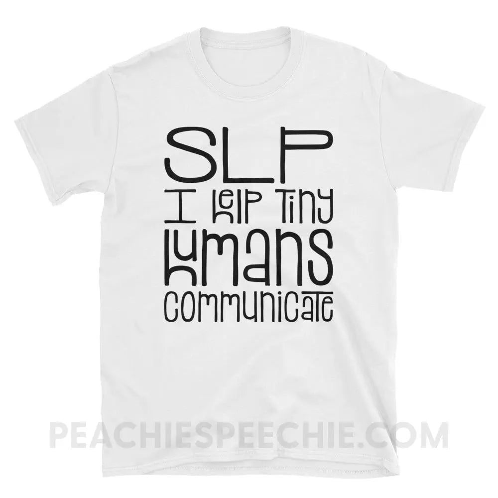 Tiny Humans Classic Tee - White / S - T-Shirts & Tops peachiespeechie.com