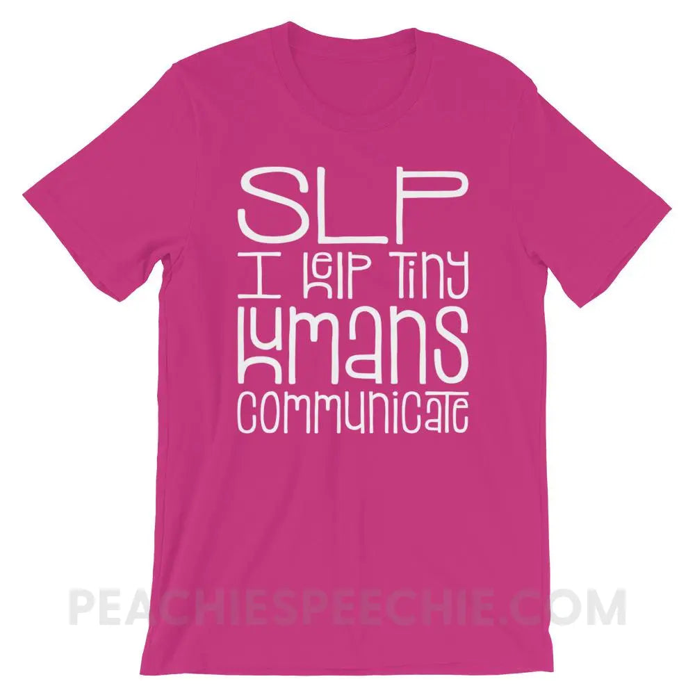 Tiny Humans Premium Soft Tee - Berry / S - T-Shirts & Tops peachiespeechie.com