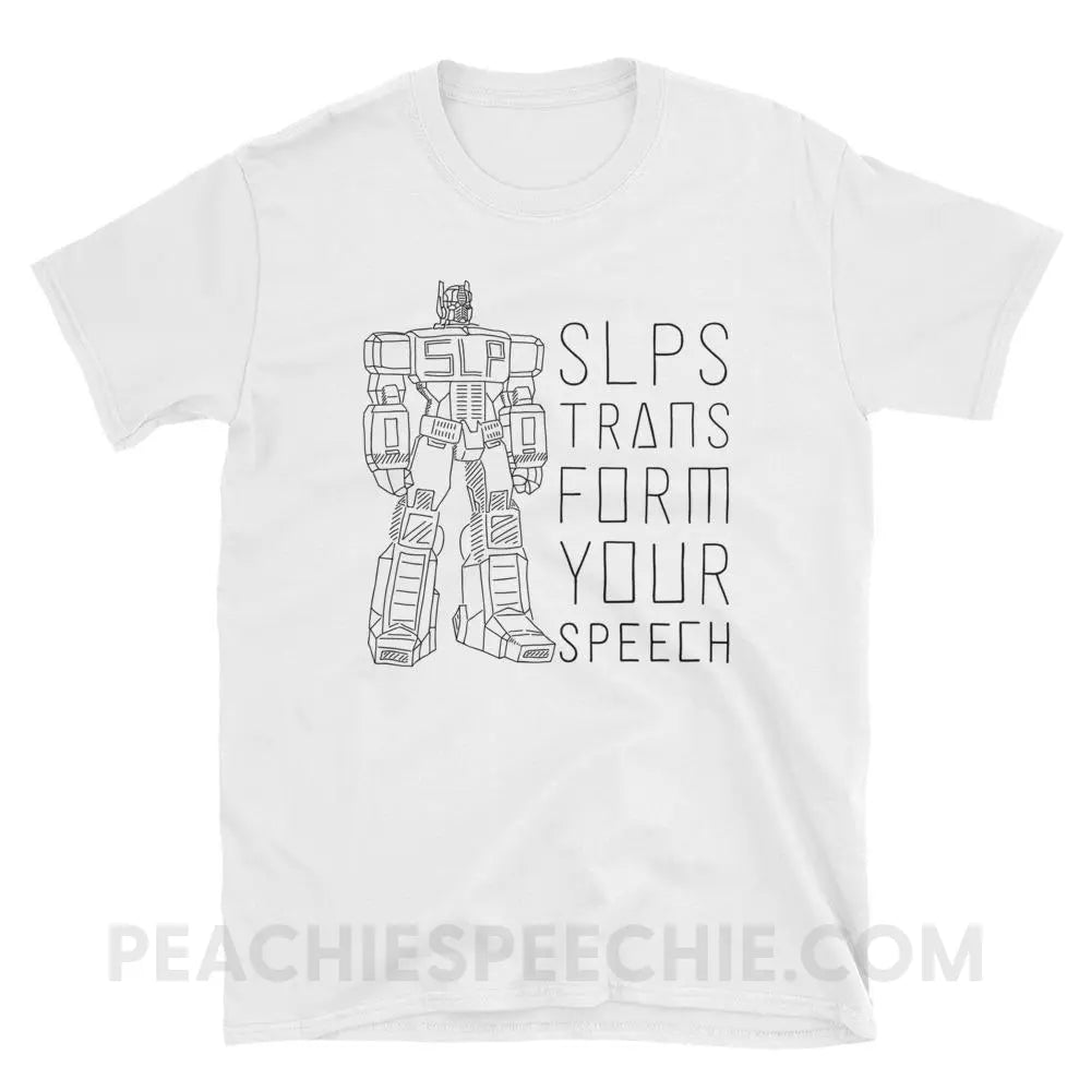 Transform Speech Classic Tee - White / S T - Shirts & Tops peachiespeechie.com
