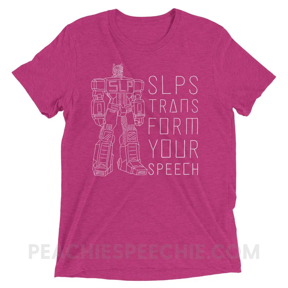 Transform Speech Tri-Blend Tee - Berry Triblend / XS - T-Shirts & Tops peachiespeechie.com