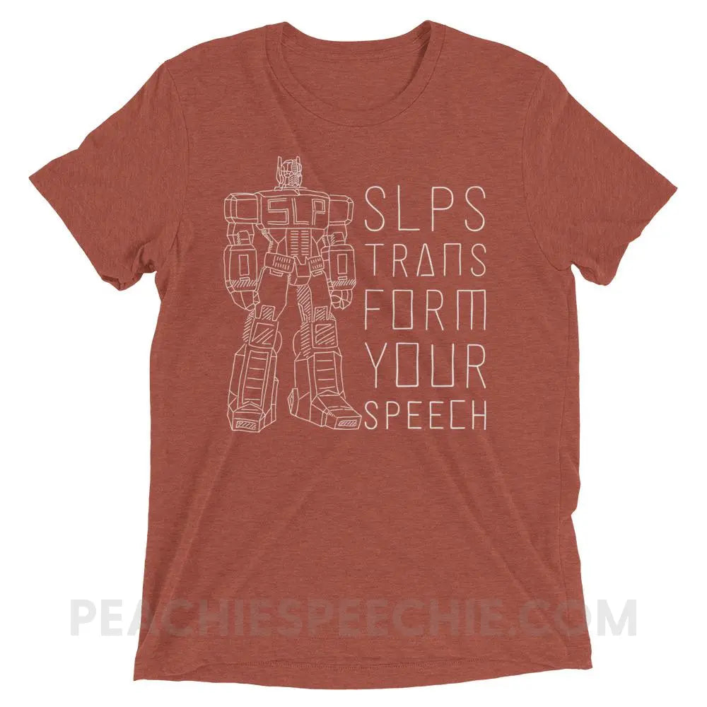 Transform Speech Tri-Blend Tee - Clay Triblend / XS - T-Shirts & Tops peachiespeechie.com