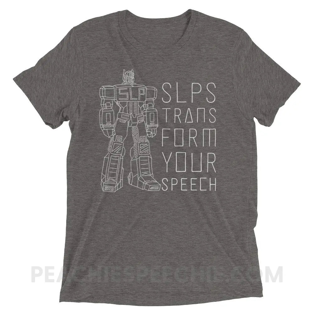 Transform Speech Tri-Blend Tee - Grey Triblend / XS - T-Shirts & Tops peachiespeechie.com