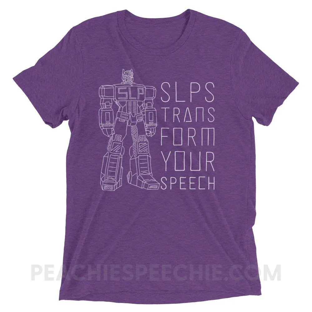 Transform Speech Tri-Blend Tee - Purple Triblend / XS - T-Shirts & Tops peachiespeechie.com