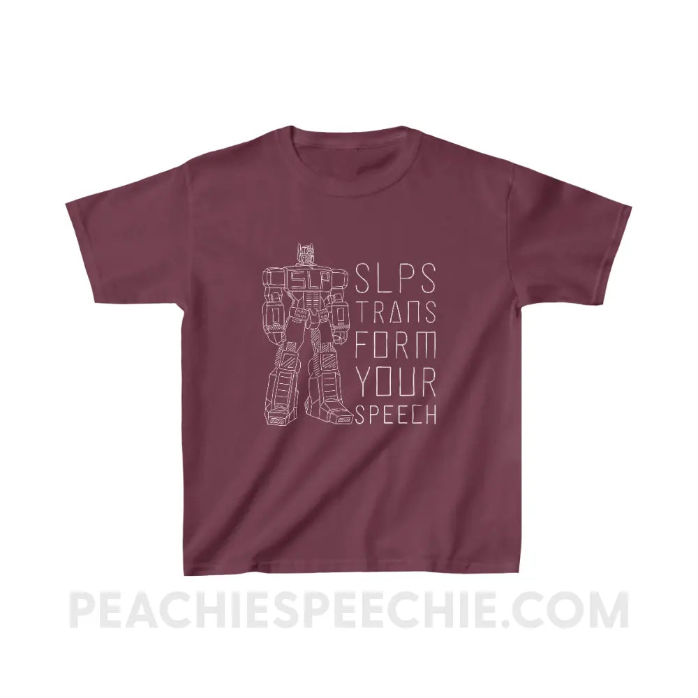Transform Speech Youth Shirt - Maroon / XS - Kids clothes peachiespeechie.com