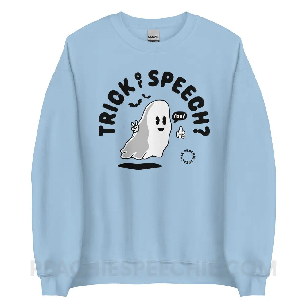 Trick or Speech Classic Sweatshirt - Light Blue / S - peachiespeechie.com