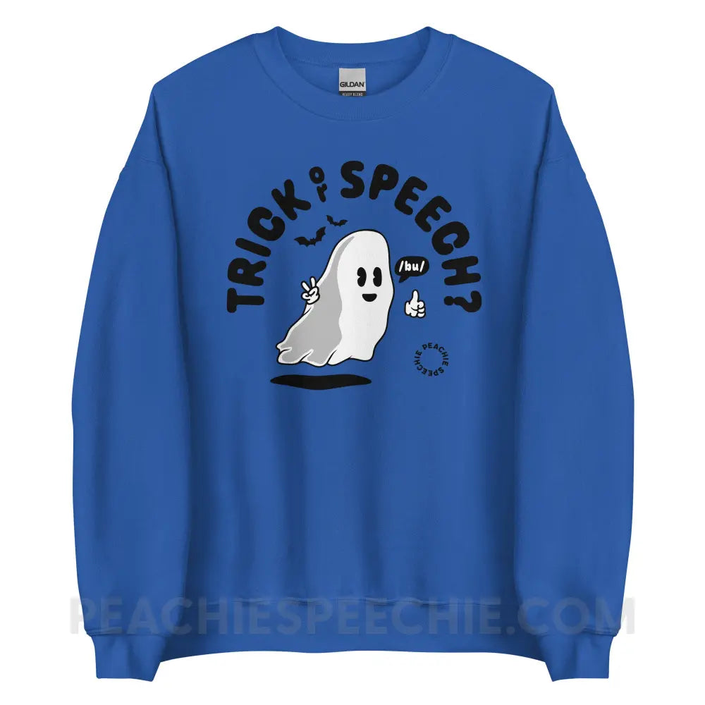Trick or Speech Classic Sweatshirt - Royal / S - peachiespeechie.com