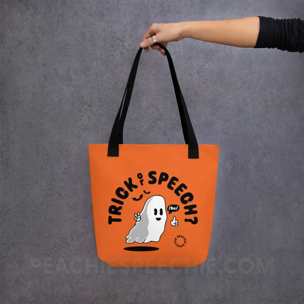 Trick or Speech Tote Bag - peachiespeechie.com