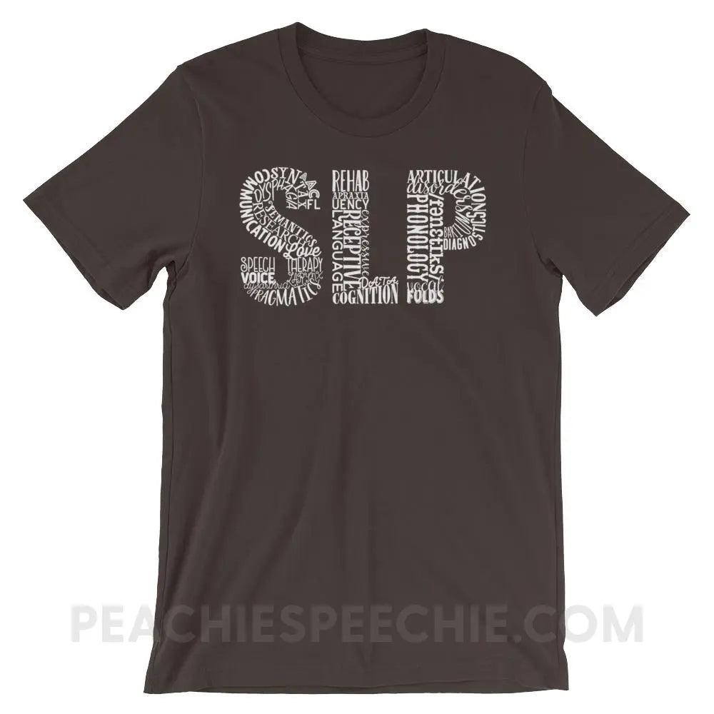 Typographic SLP Premium Soft Tee - Brown / S T-Shirts & Tops peachiespeechie.com