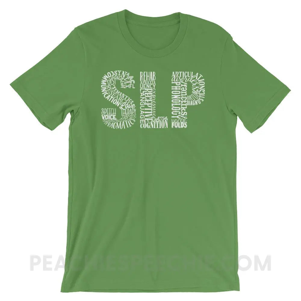 Typographic SLP Premium Soft Tee - Leaf / S - T-Shirts & Tops peachiespeechie.com