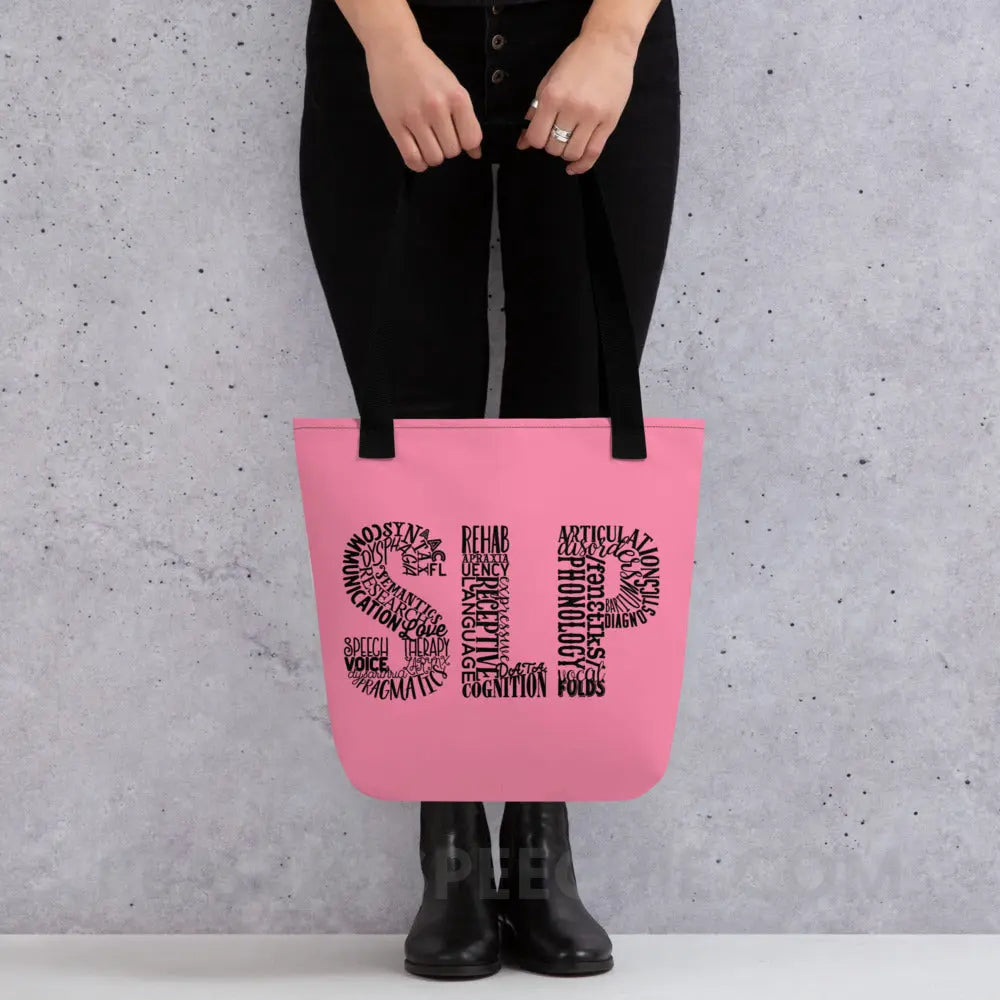 Typographic SLP Tote Bag - Bags peachiespeechie.com