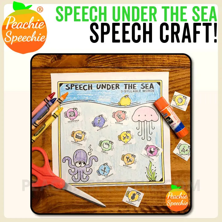 The Ultimate Speech Therapy Craft BUNDLE - Materials peachiespeechie.com