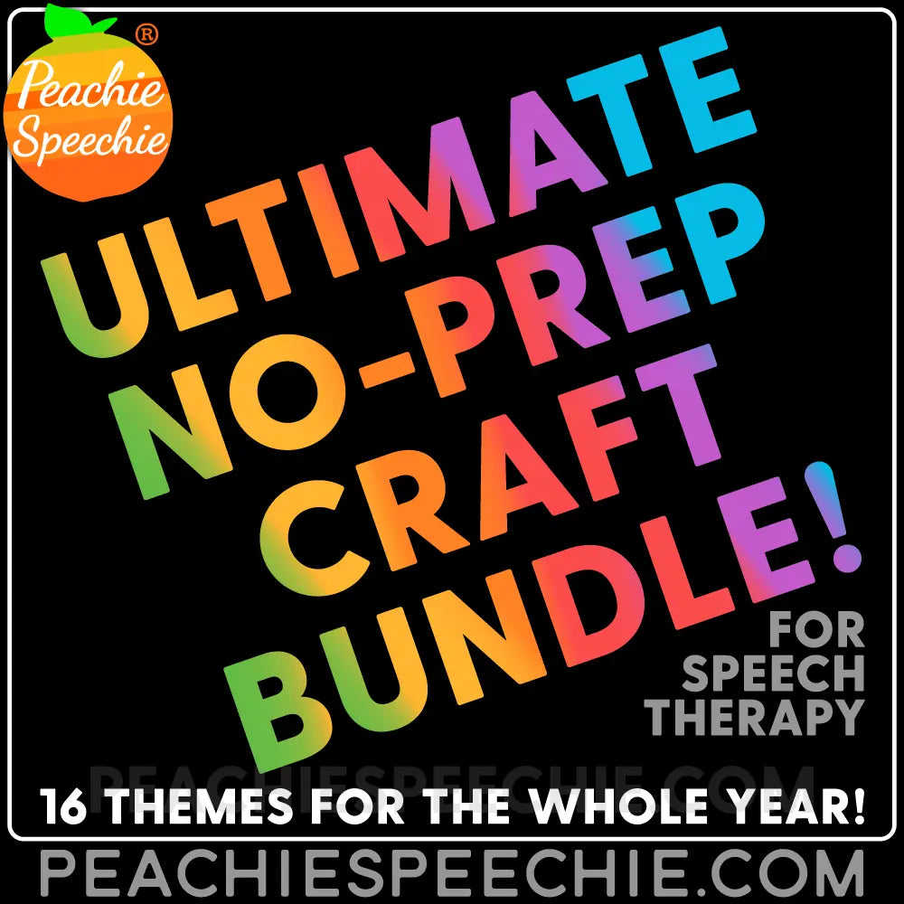The Ultimate Speech Therapy Craft BUNDLE - Materials peachiespeechie.com