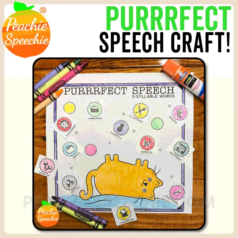 The Ultimate Speech Therapy Craft BUNDLE - Materials peachiespeechie.com