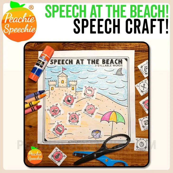The Ultimate Speech Therapy Craft BUNDLE - Materials peachiespeechie.com