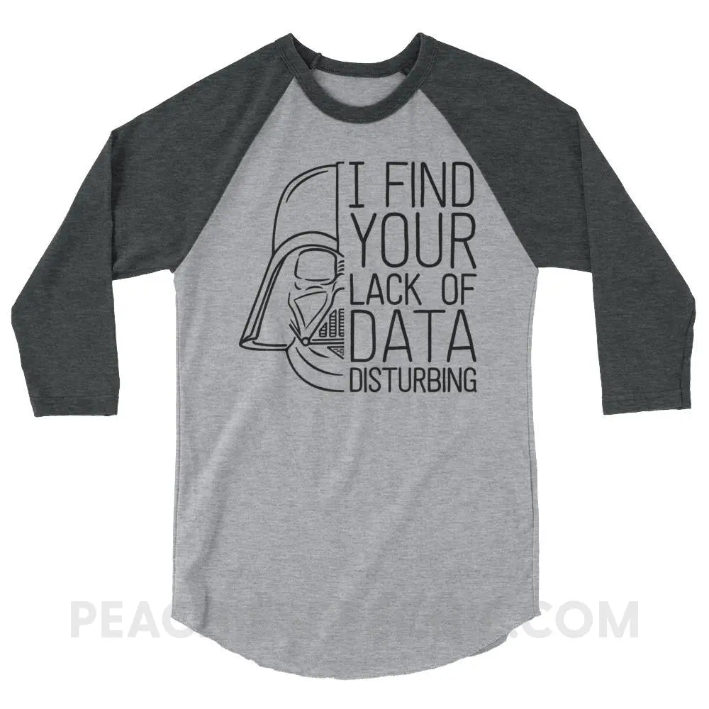 Vader Baseball Tee - Heather Grey/Heather Charcoal / XS - T-Shirts & Tops peachiespeechie.com
