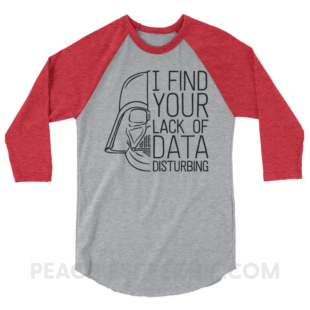 Vader Baseball Tee - Heather Grey/Heather Red / XS - T-Shirts & Tops peachiespeechie.com