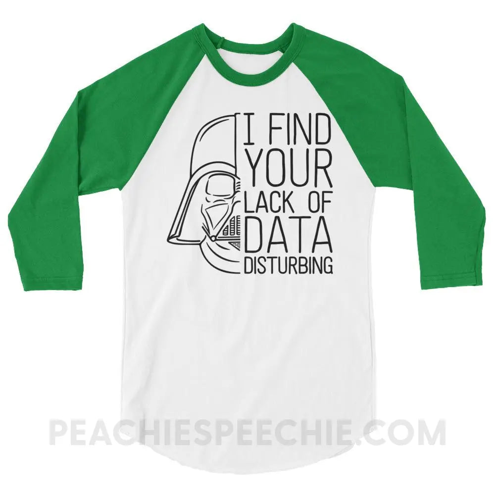 Vader Baseball Tee - White/Kelly / XS - T-Shirts & Tops peachiespeechie.com
