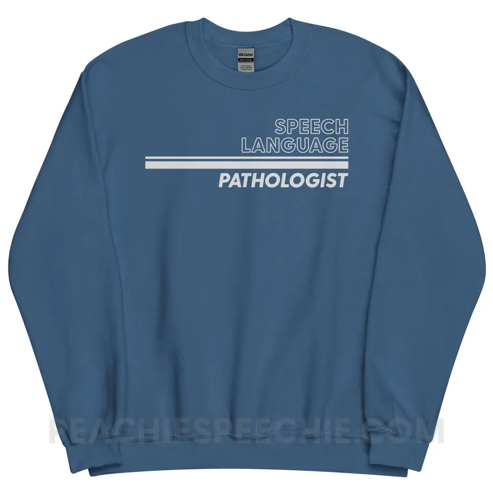 Vintage Stripes SLP Classic Sweatshirt - Indigo Blue / S - Hoodies & Sweatshirts peachiespeechie.com