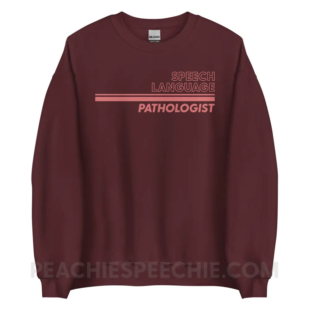 Vintage Stripes SLP Classic Sweatshirt - Maroon / S - Hoodies & Sweatshirts peachiespeechie.com