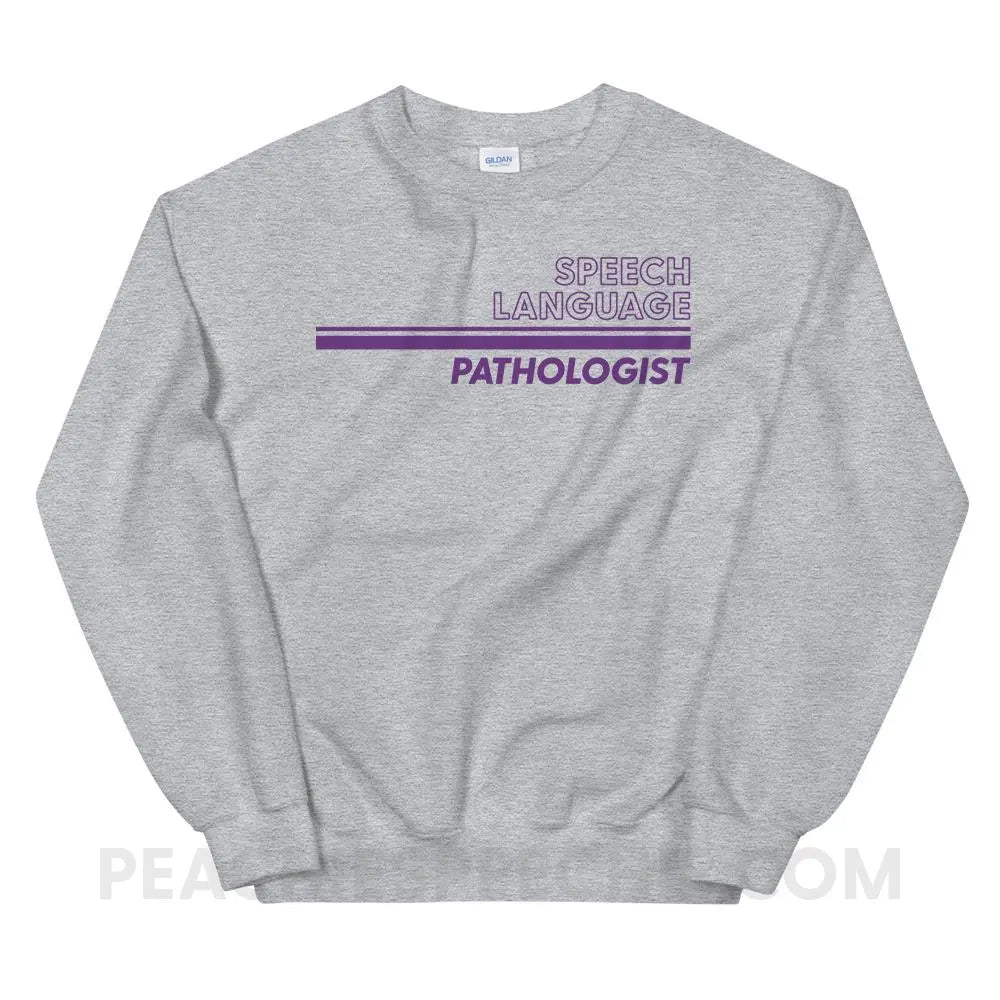 Vintage Stripes SLP Classic Sweatshirt - Sport Grey / S - Hoodies & Sweatshirts peachiespeechie.com
