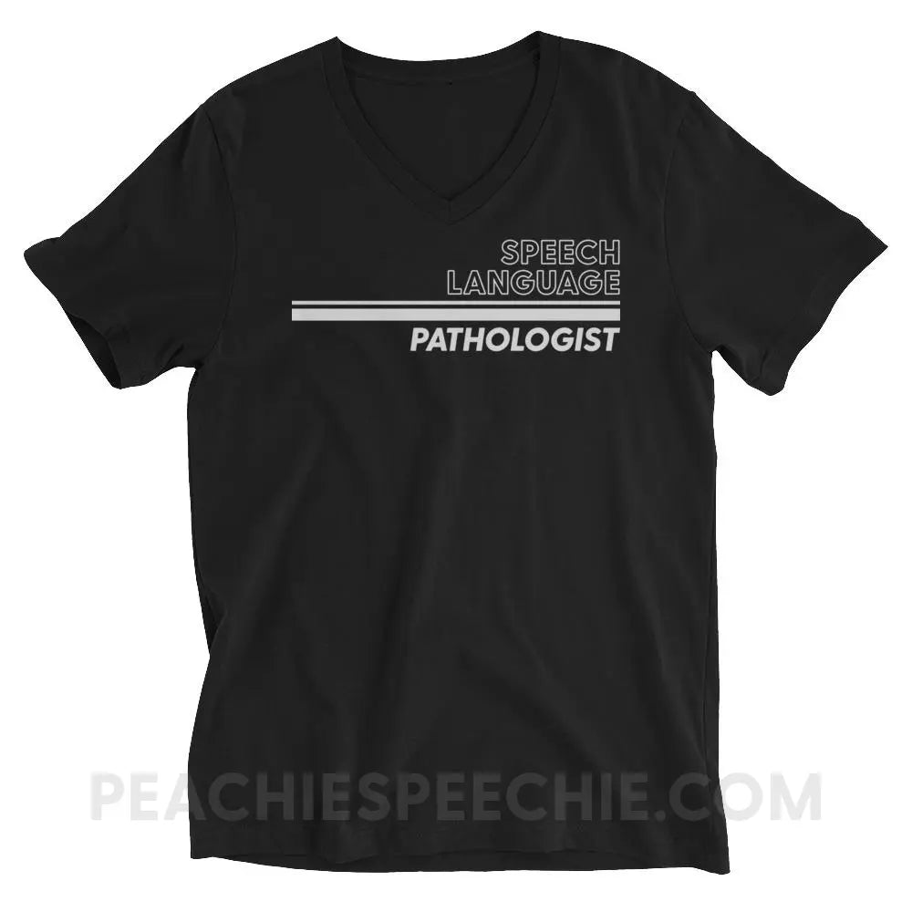 Vintage Stripes SLP Soft V-Neck - Black / S - T-Shirts & Tops peachiespeechie.com