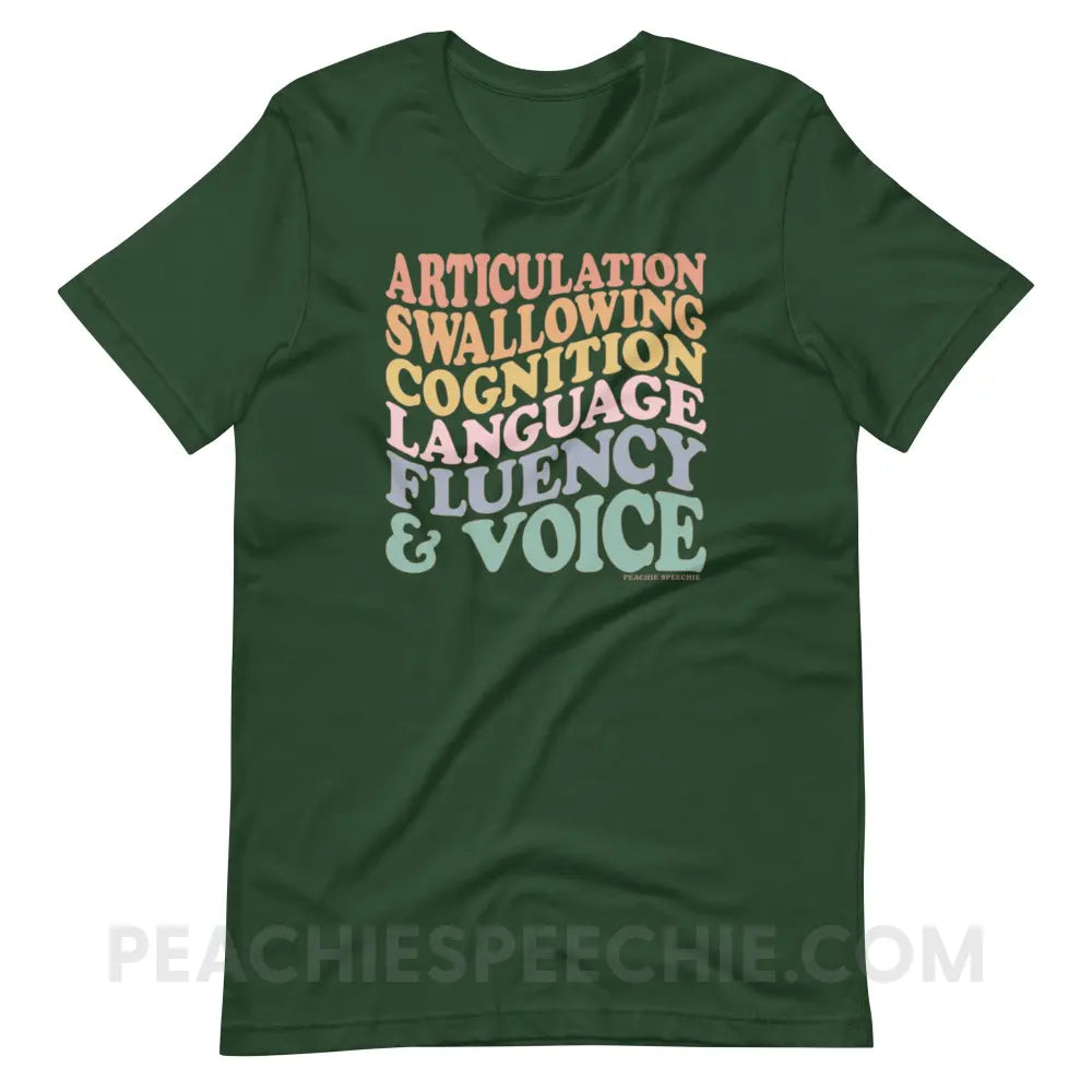 Wavy Speech Stuff Premium Soft Tee - Forest / S - T-Shirt peachiespeechie.com