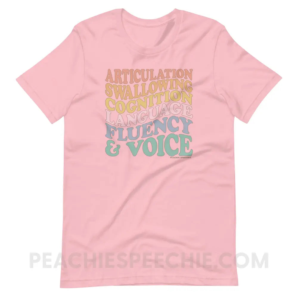 Wavy Speech Stuff Premium Soft Tee - Pink / S - T-Shirt peachiespeechie.com