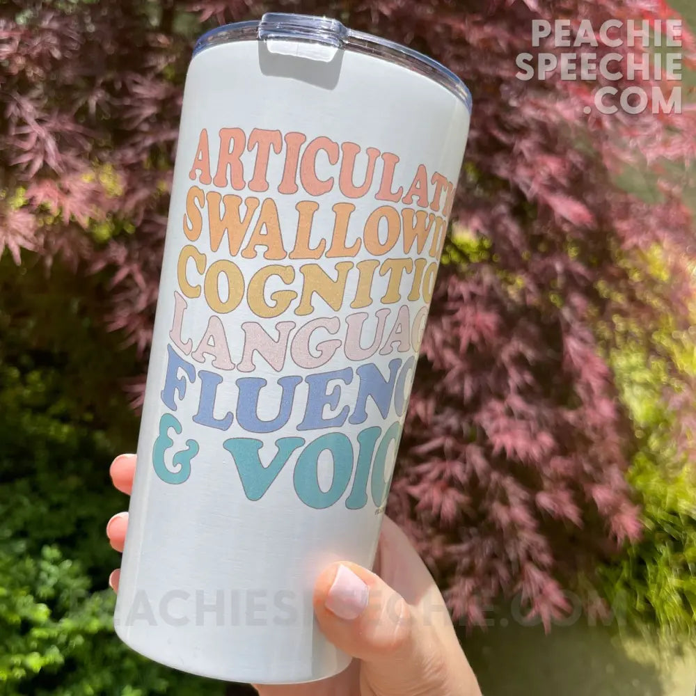 Wavy Speech Stuff Tumbler - Mug peachiespeechie.com