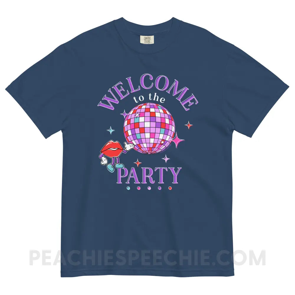 Welcome To The Party Comfort Colors Tee - True Navy / S - peachiespeechie.com