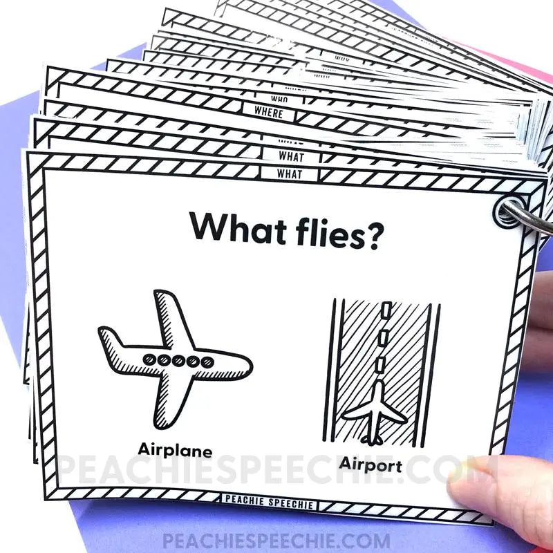 WH-Questions and Comprehension Card Deck BUNDLE - Materials peachiespeechie.com